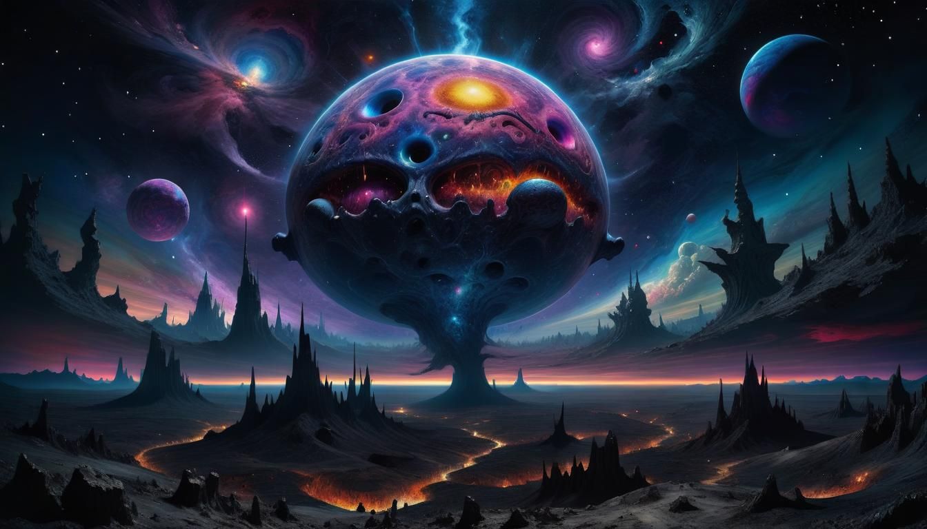 Surreal Dark Energy Landscape in Maximalist Style