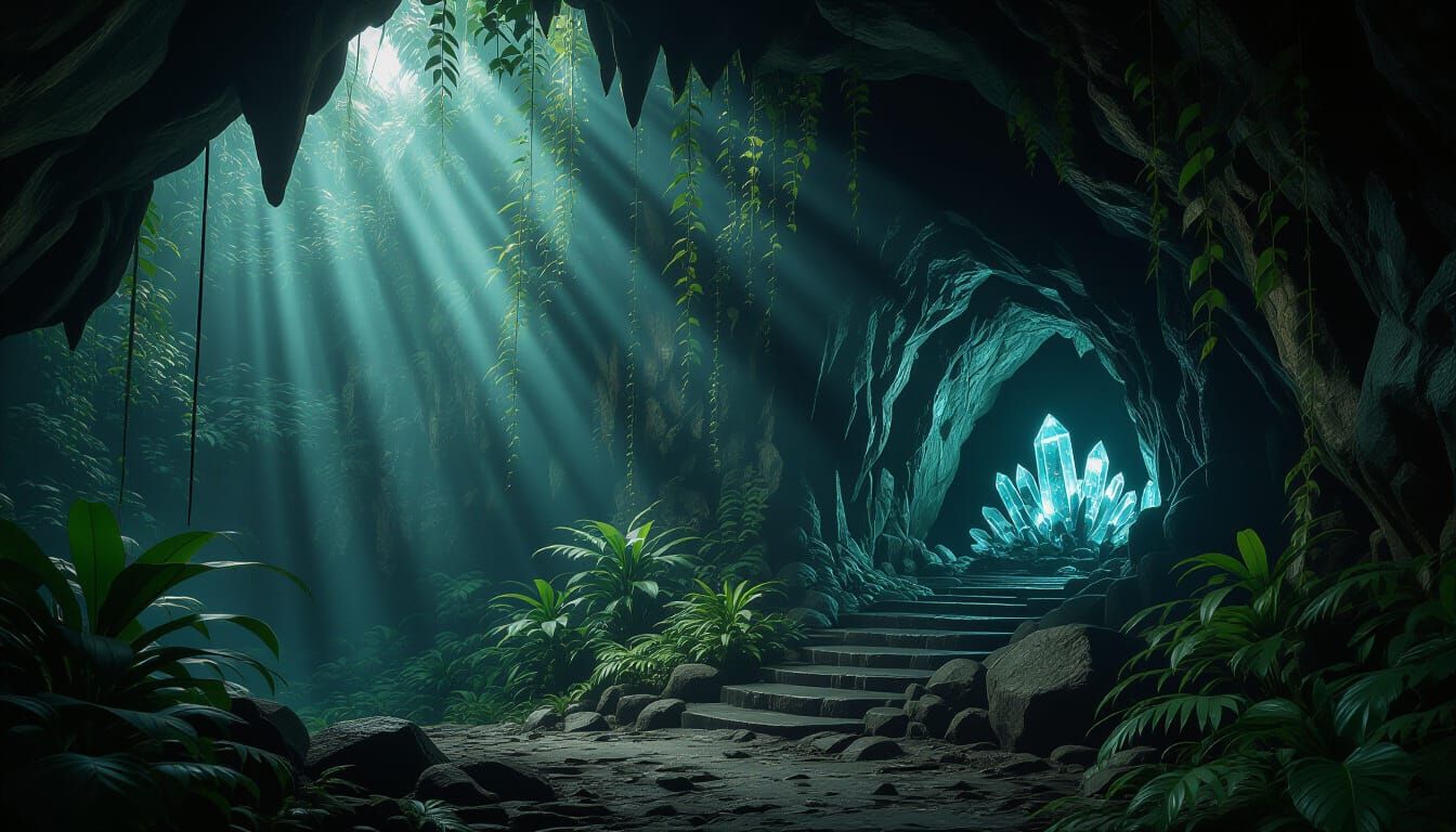 Gothic Crystal Cave Lair in Amazon Rainforest