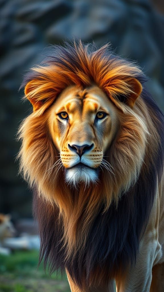 Regal Lion with Majestic Mane