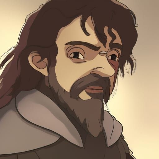 Fantasy Dwarf Portrait in Anime Style