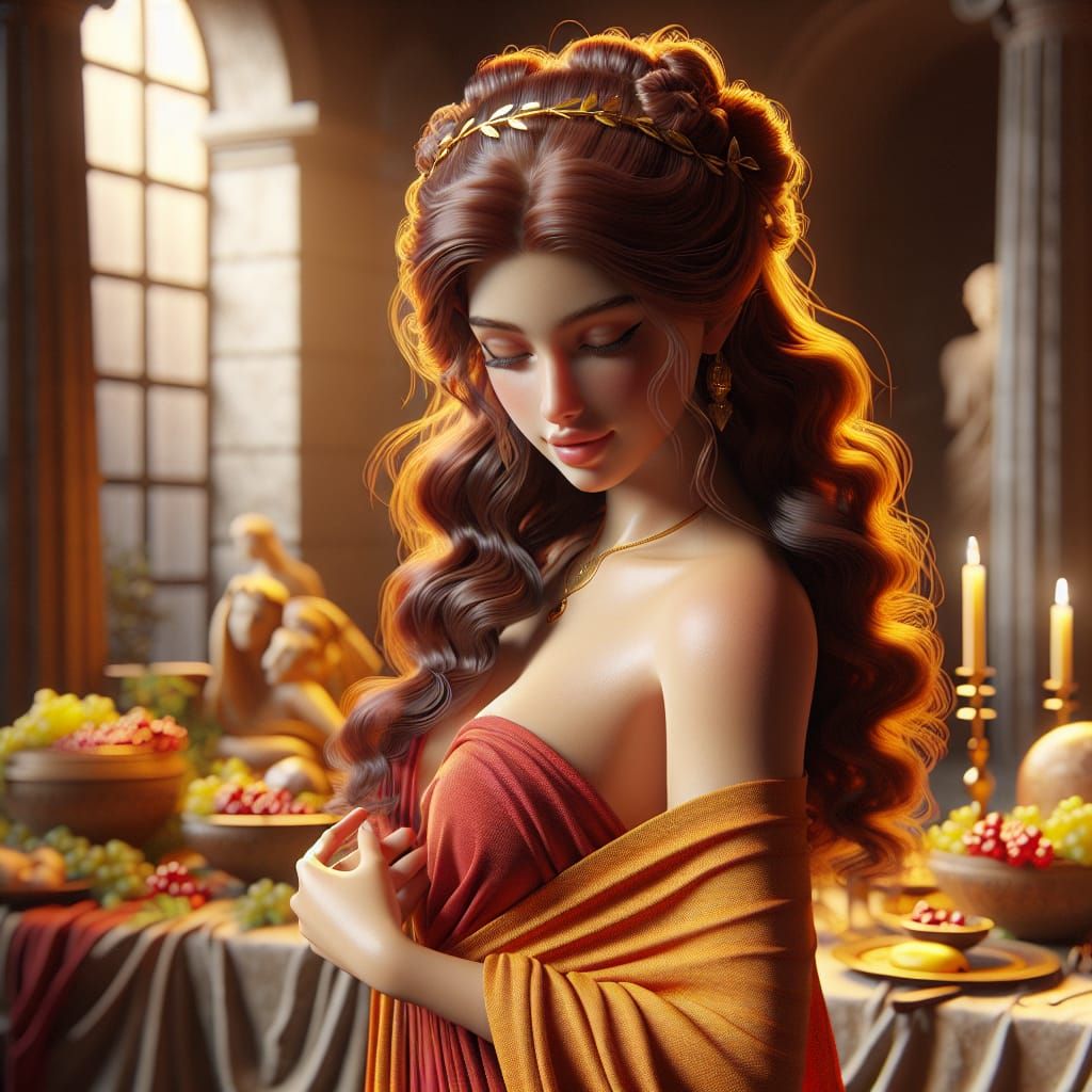 Akte, Greek Goddess of Pleasure and Feasting