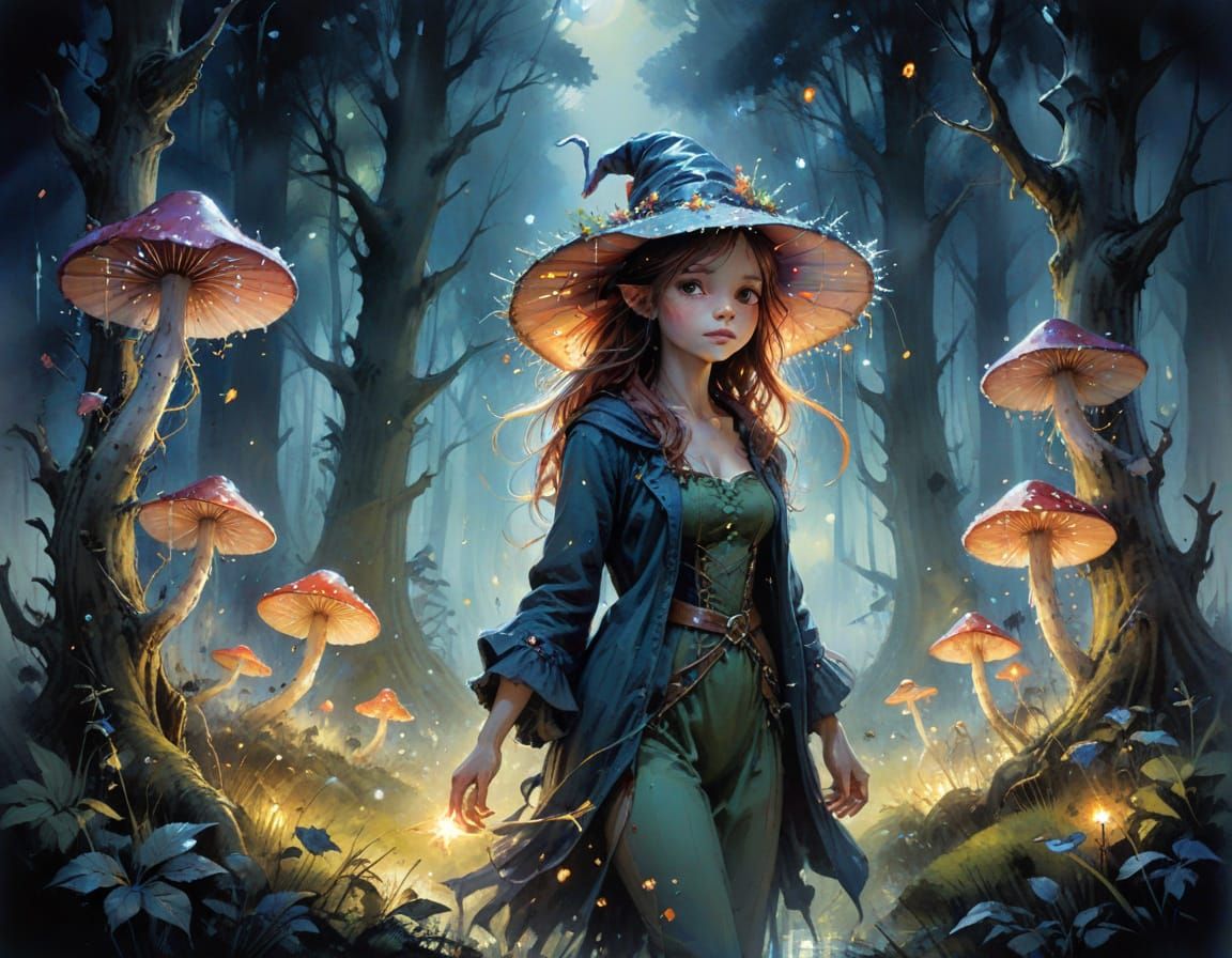 Enchanted Goblin Grove Revelry: A Watercolour Fantasy