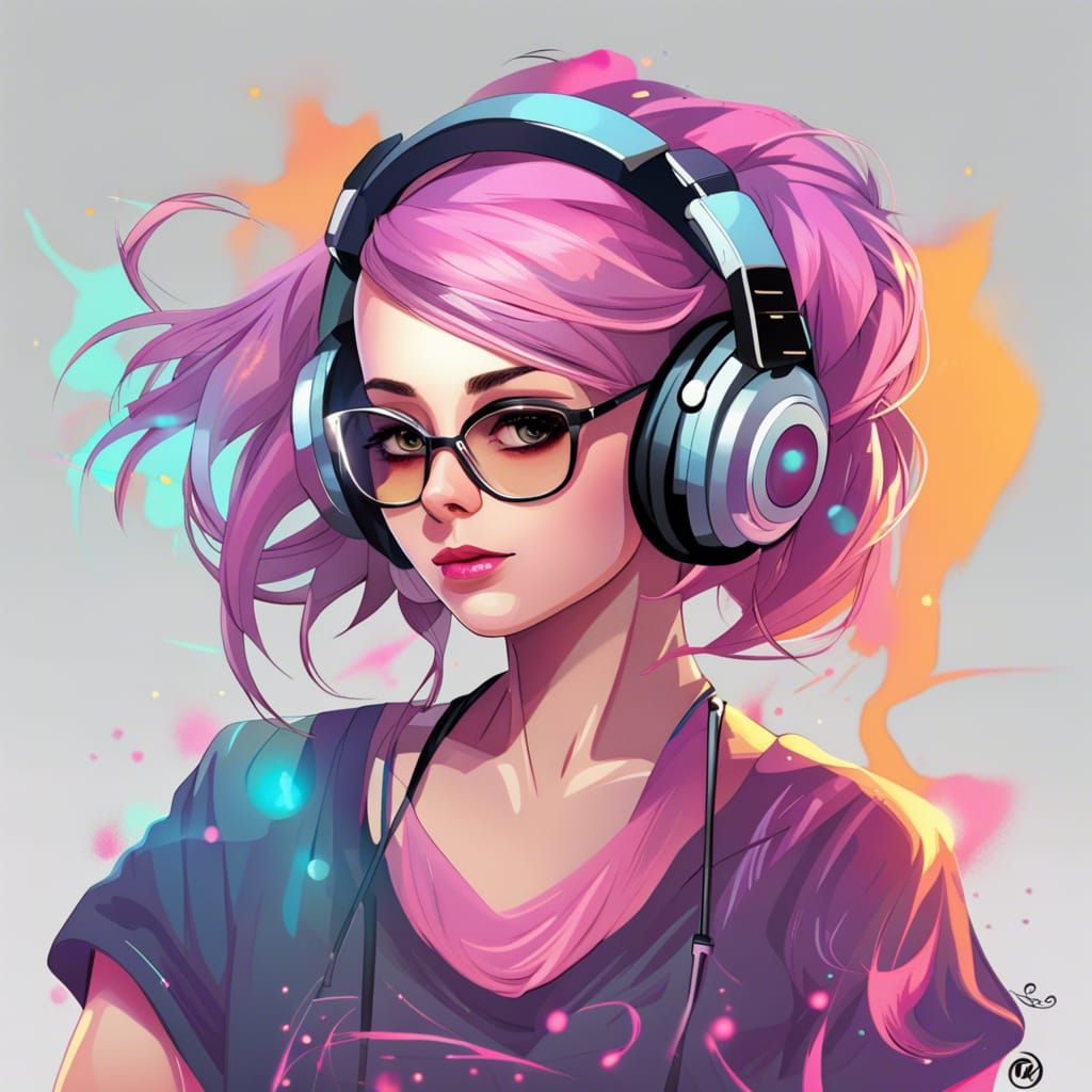 Girl DJing at a Live Music Event