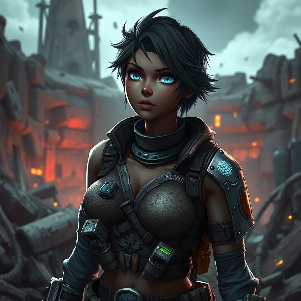 Dark Skinned Raider Wren Stands Amidst Fallout 76 Ruins in C...