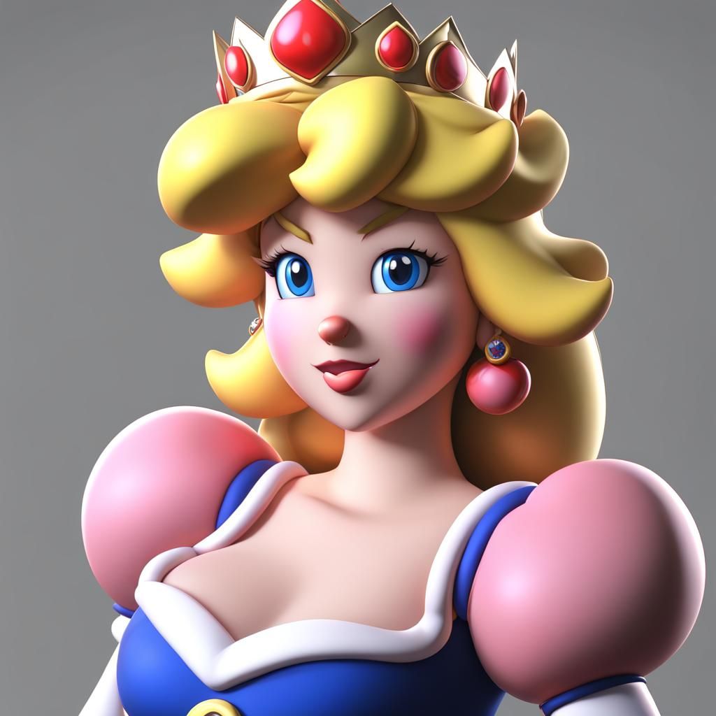 Princess Peach 3D Rendered Artstation Image