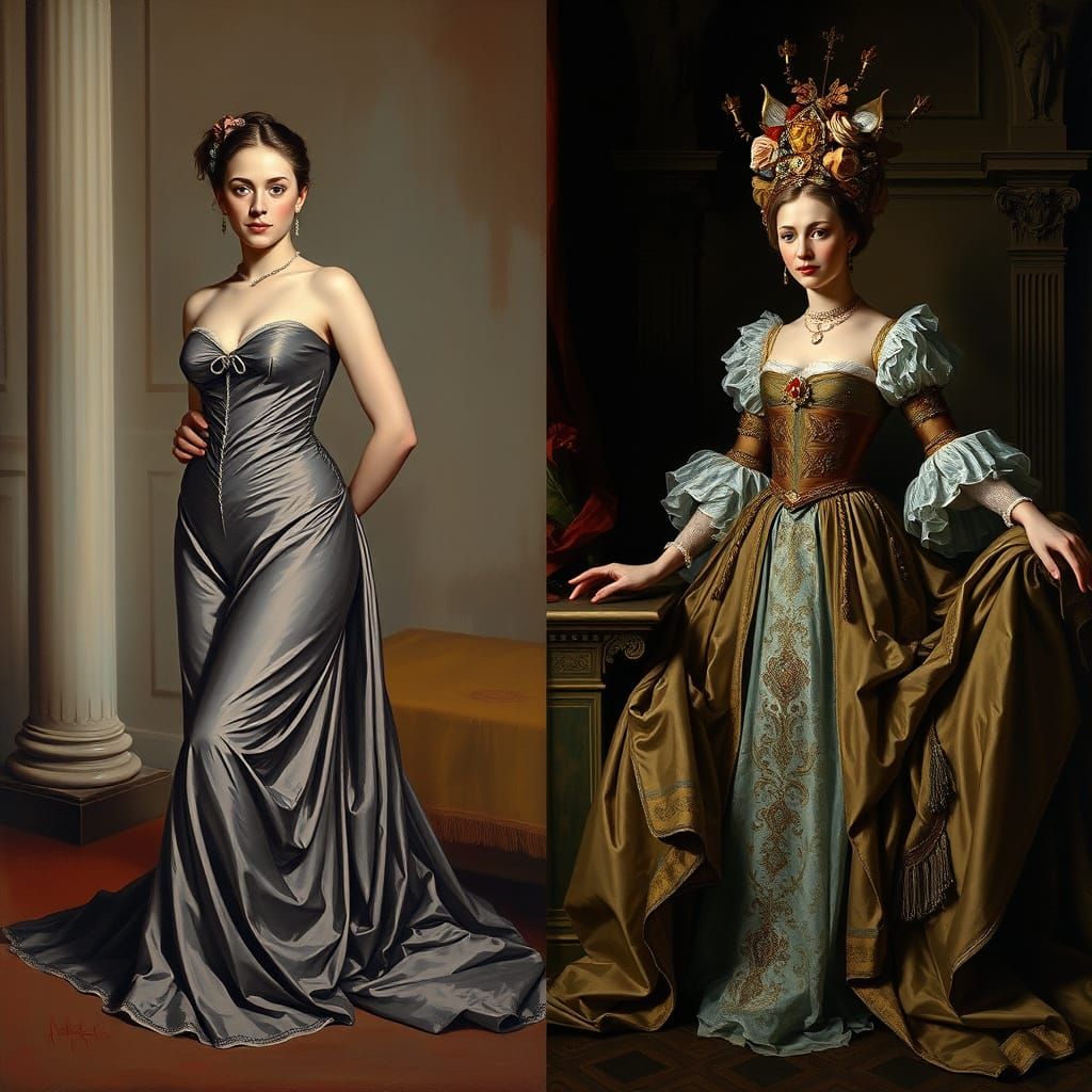 Two Portraits: Pascin and Rubens Styles