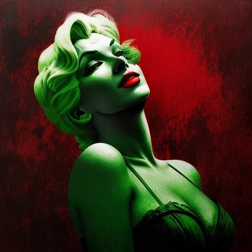 stunning Celtic extremely old Marilyn Monroe. Chiaroscuro. R...