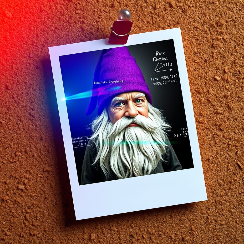 Steampunk Gnome in Glitch Art Style Classroom