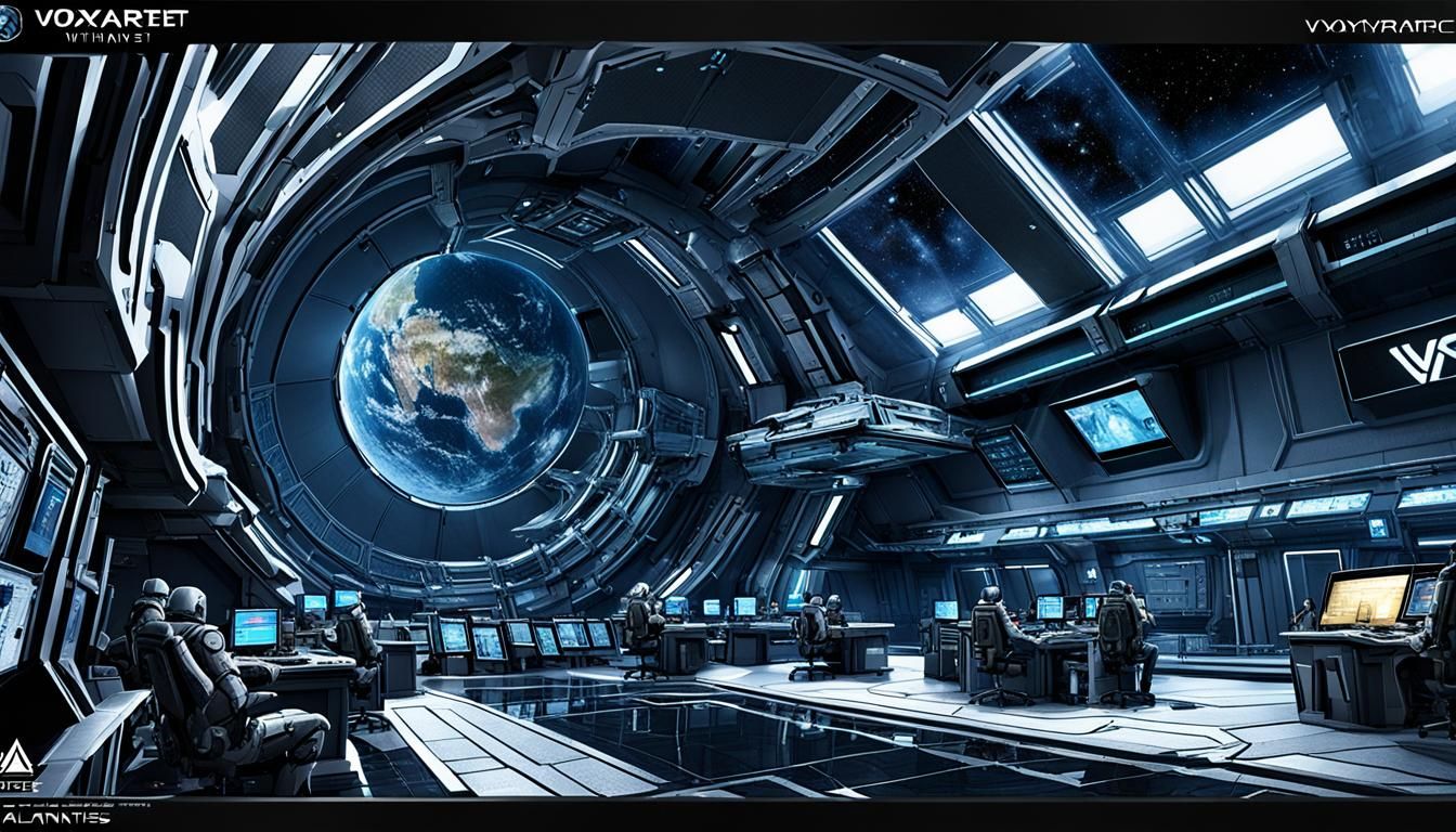 Futuristic Voxet Craft in Holographic Detail