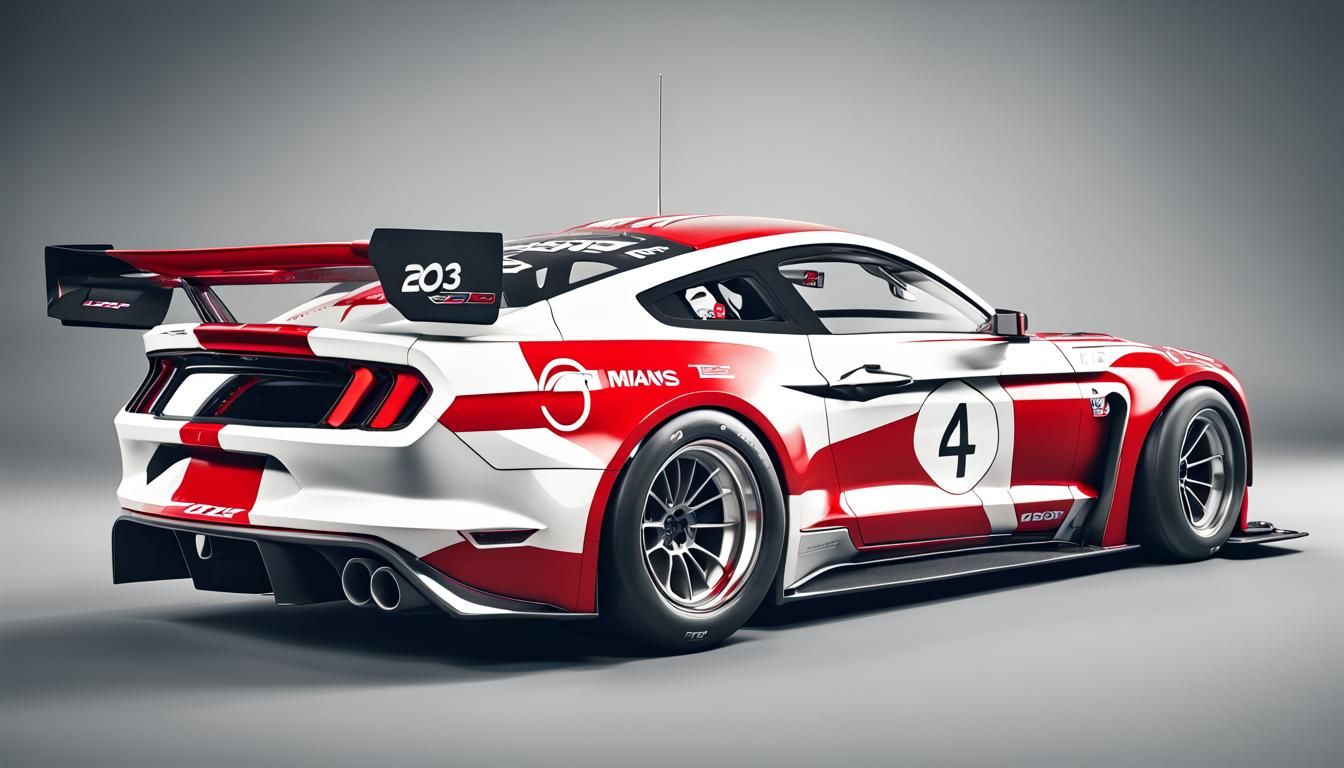 Futuristic Ford Mustang GT3 Race Car: Ultrarealistic Studio ...