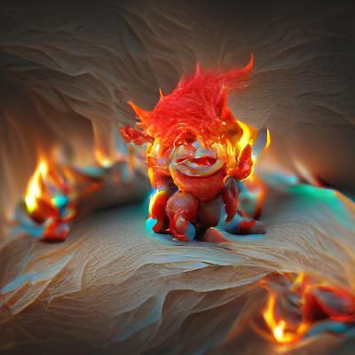 Fiery Troll in Detailed 8k Resolution