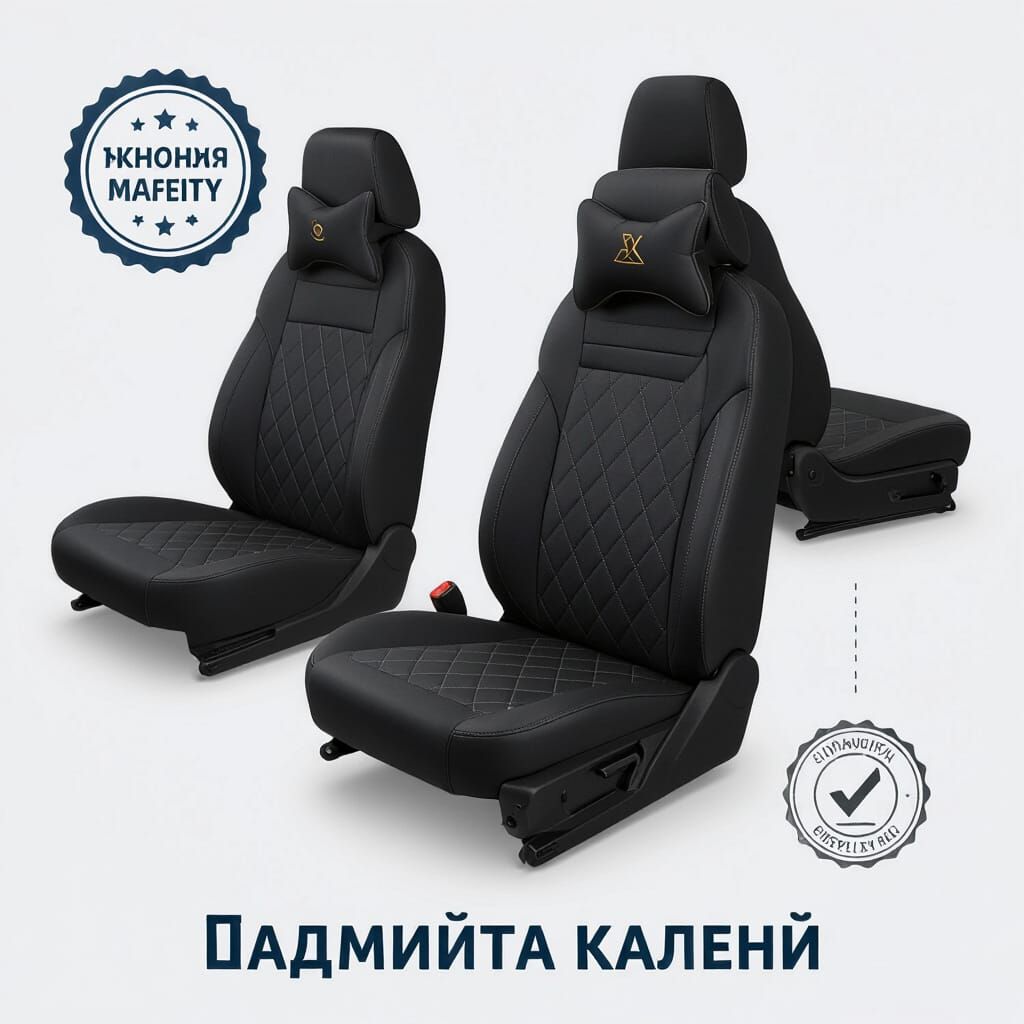 Premium Eco-Leather Seat Covers with Diamond Design
