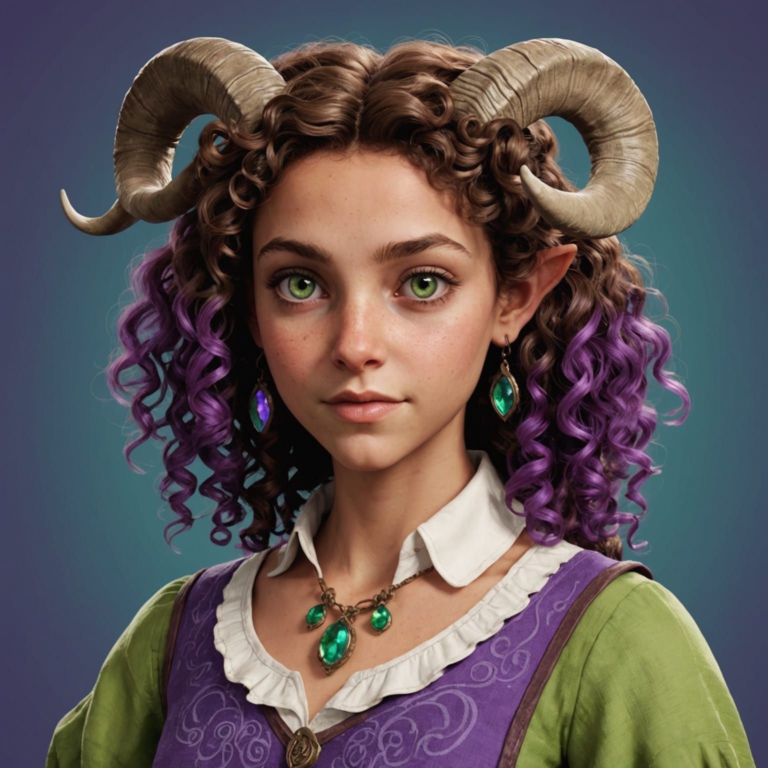 Satyr Bard Character Concept Art in Dark Fantasy Style