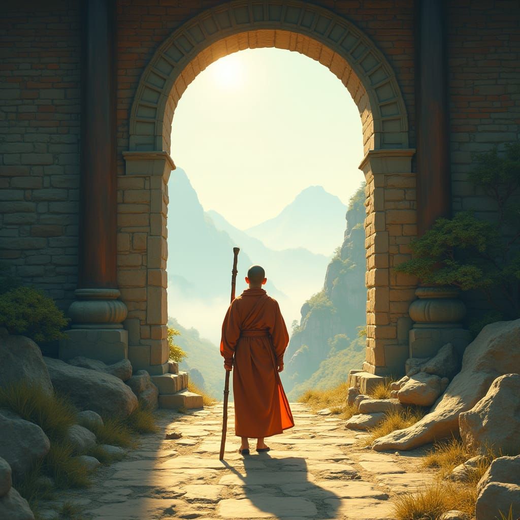 Monk Sets Out into the World