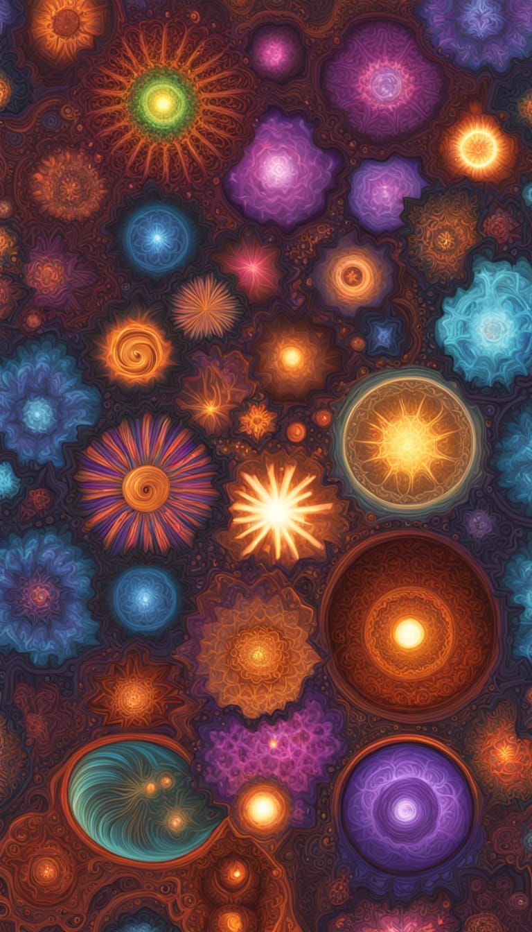 Earth's Iron Core and Magnetic Field in Neon Colors