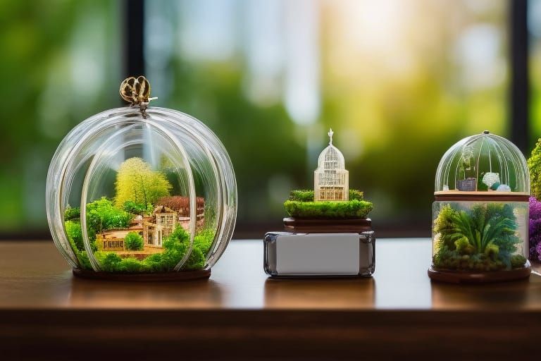 Miniature Garden City in Glass Gift Box