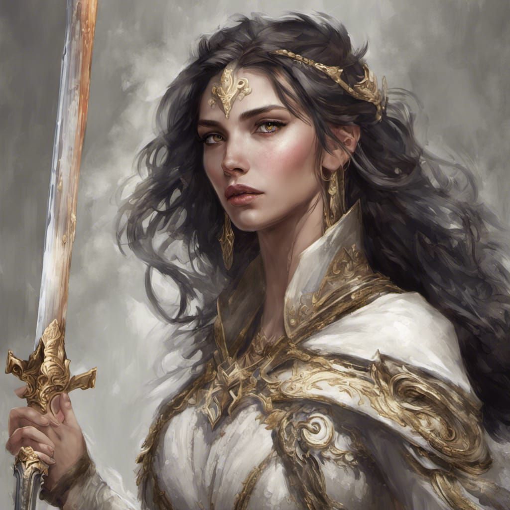 Fantasy Portrait of an Elf Queen with Sword