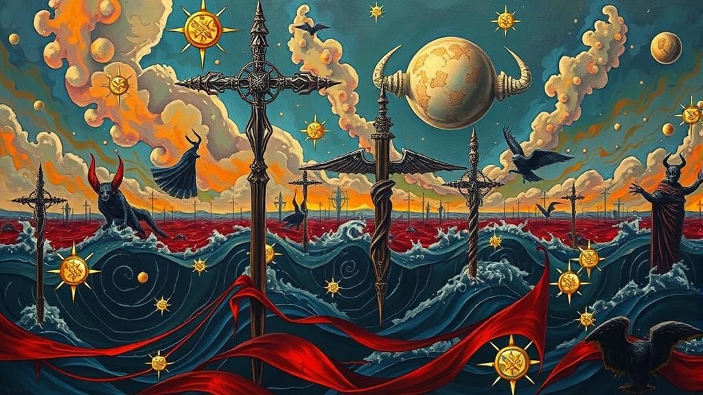 Demonic God Enthroned: Dystopian Surrealism in Heaven