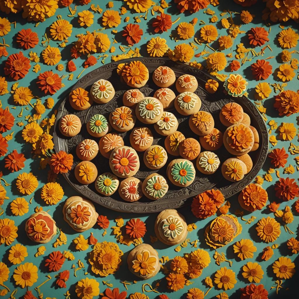 Mexican Pan de Muñequitos in Golden Light