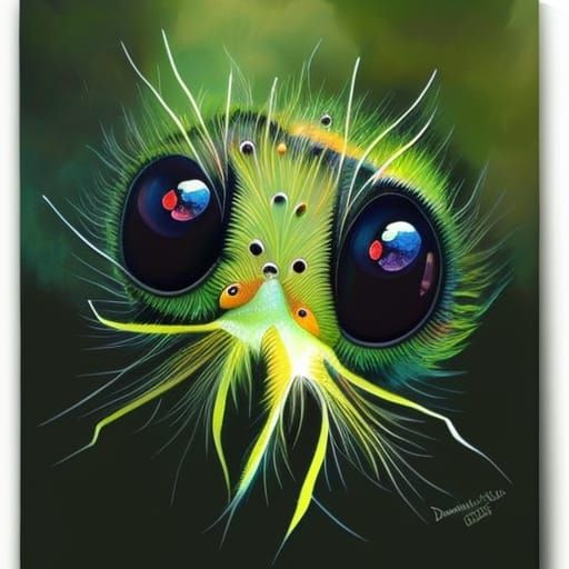 Double Exposure Jumping Spider with Diamond Stars