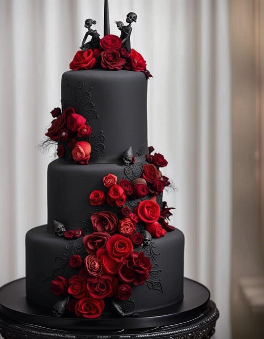 Dark Wedding Cake