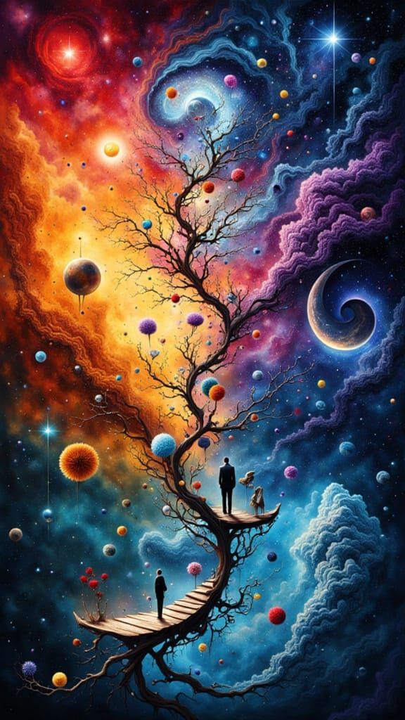 Cosmic Wonder: Abstract Explosion of Light and Energy