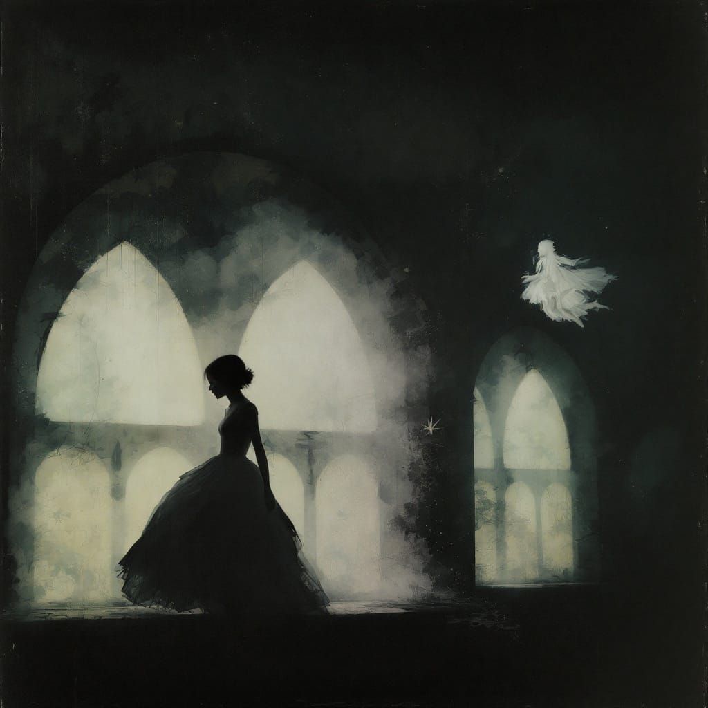 Girl Sees a Fleeing Figure in the Window