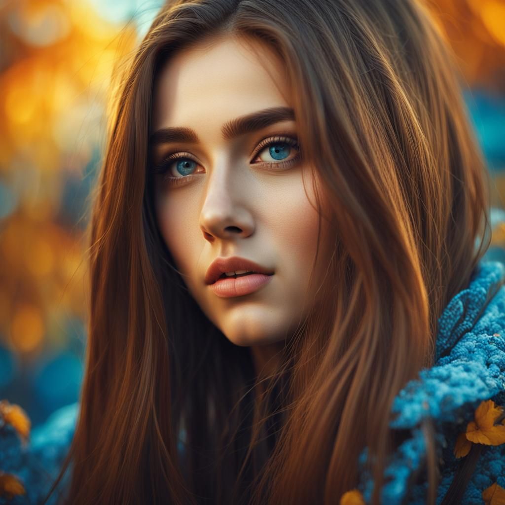 Stunning Ultra-Realistic Portrait of a Beautiful Young Woman