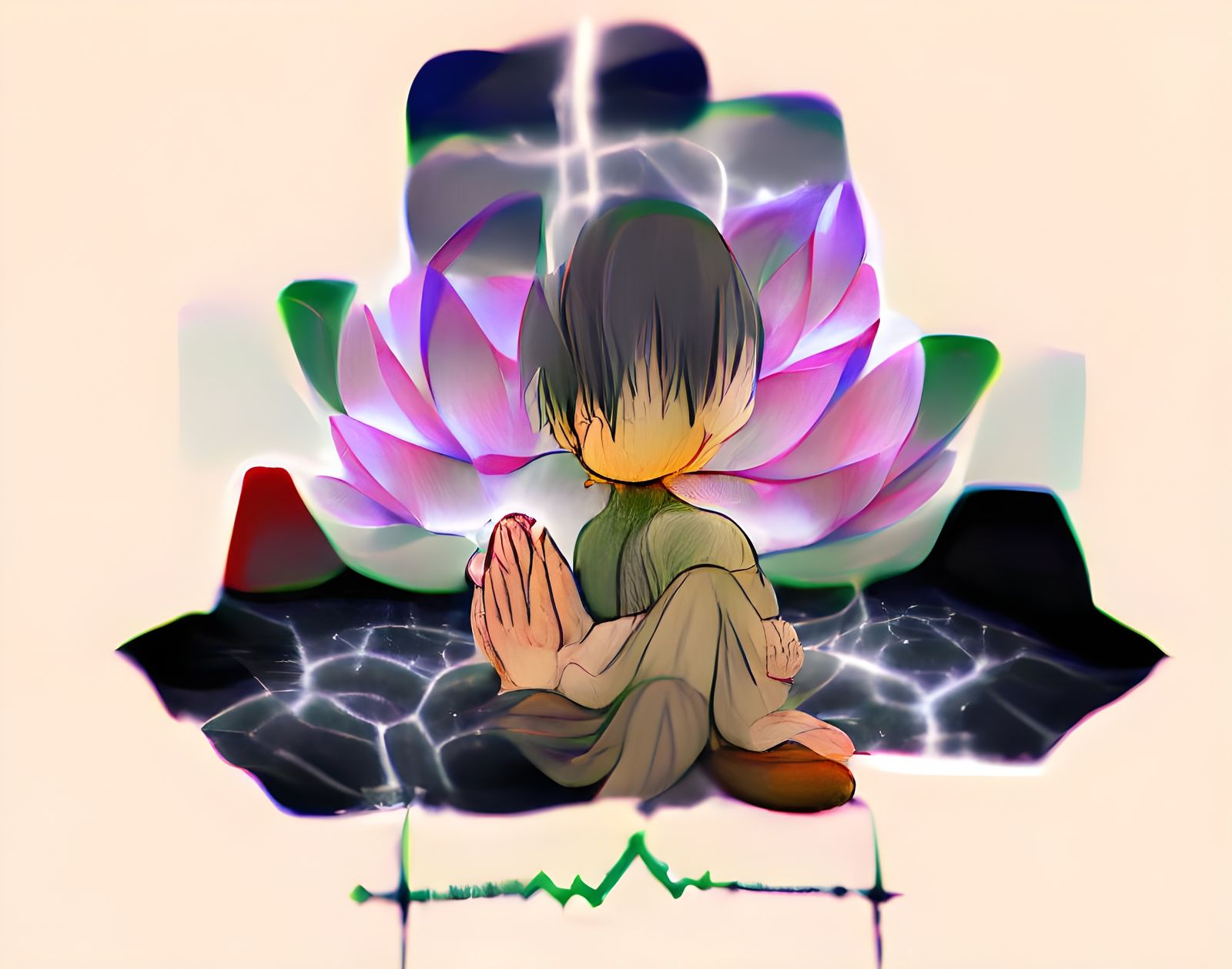 Realistic Lotus Flower Symbolizing Spiritual Awakening