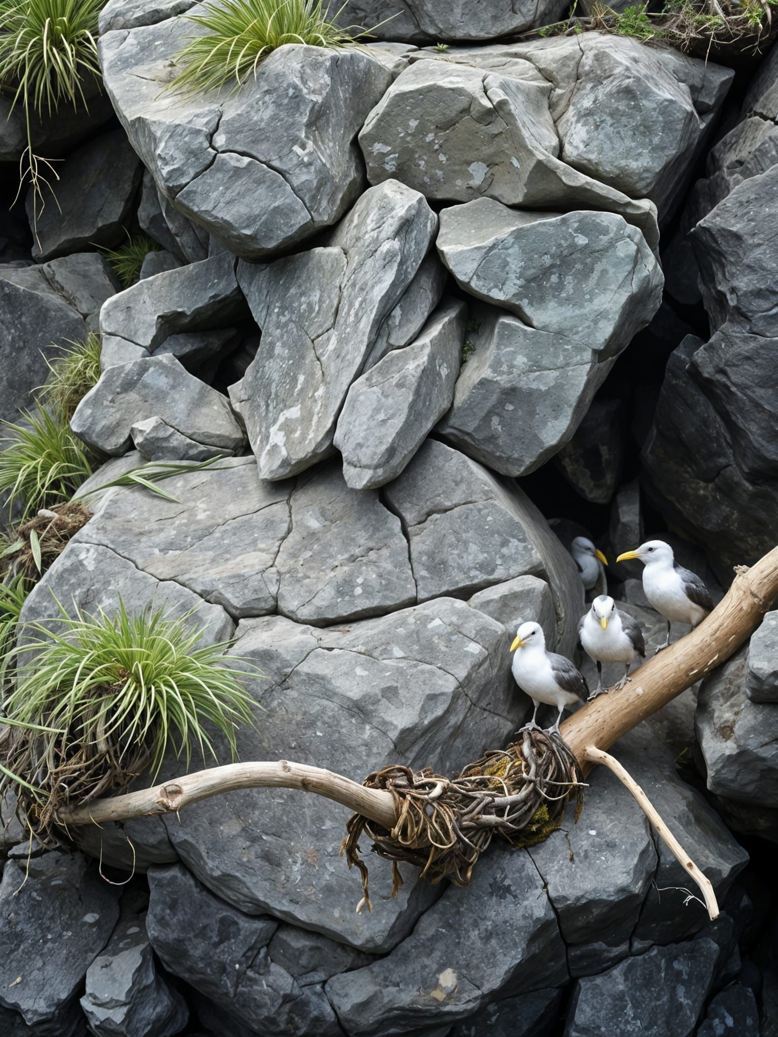 Coastal Cliffside Face