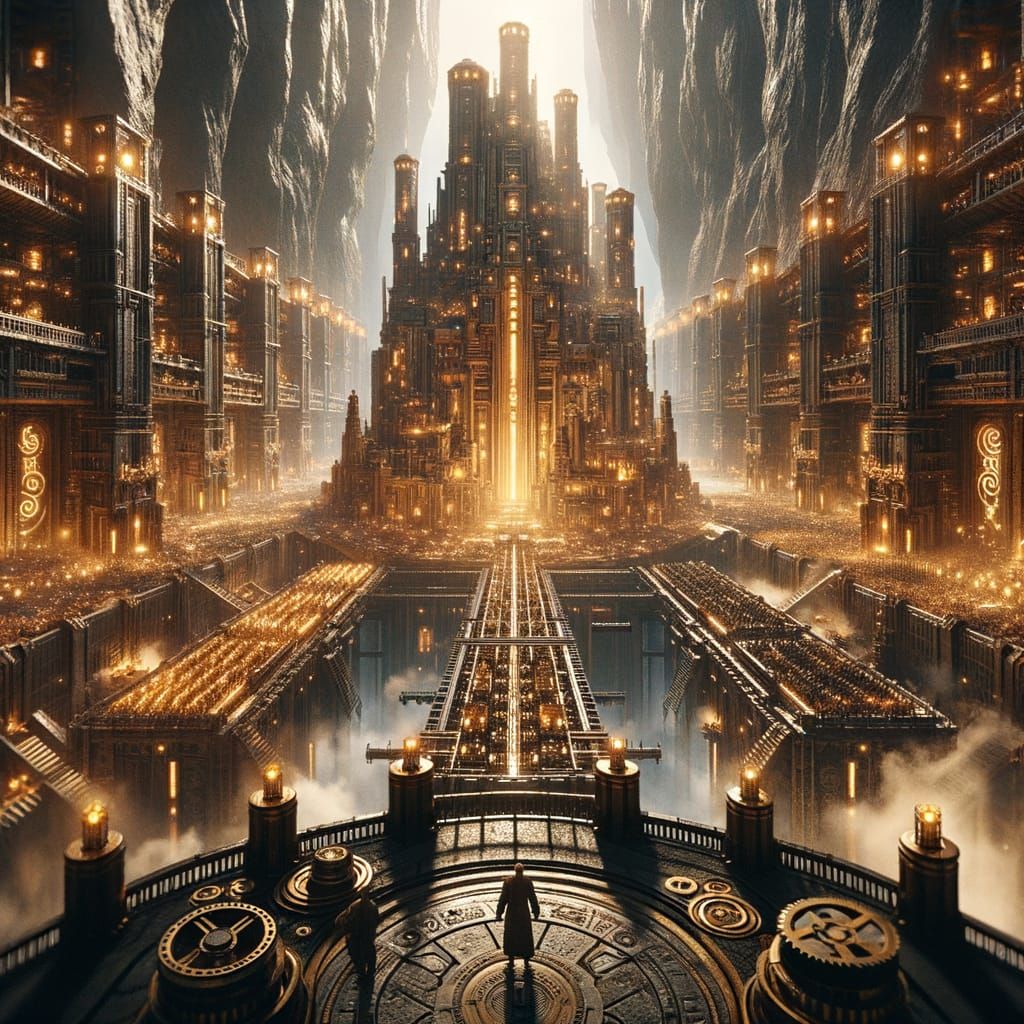 Massive Moving Dwarf City 'The Anvil' in Cavern