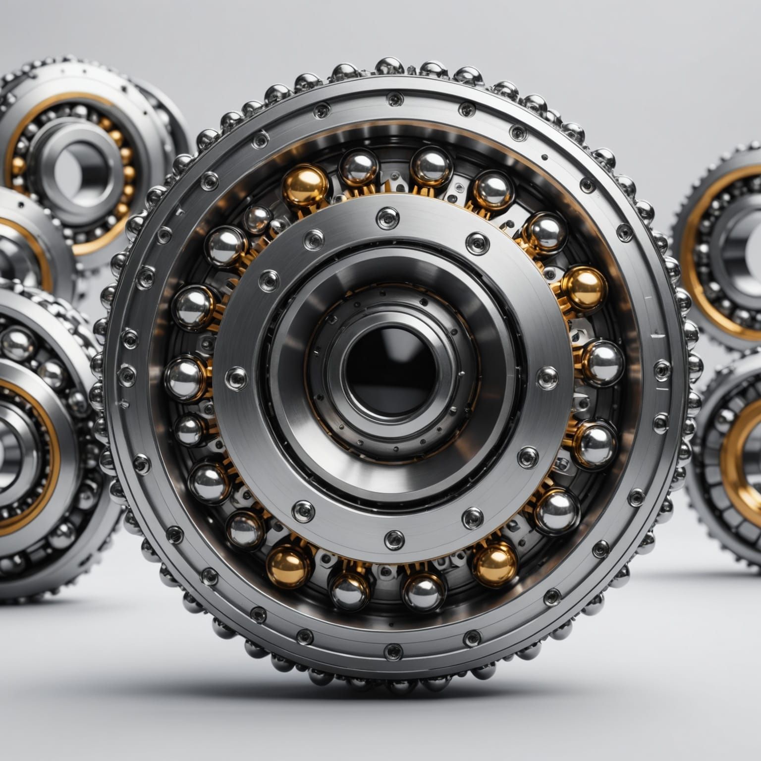 Surreal Ball Bearings in Deep Fantasy Landscape