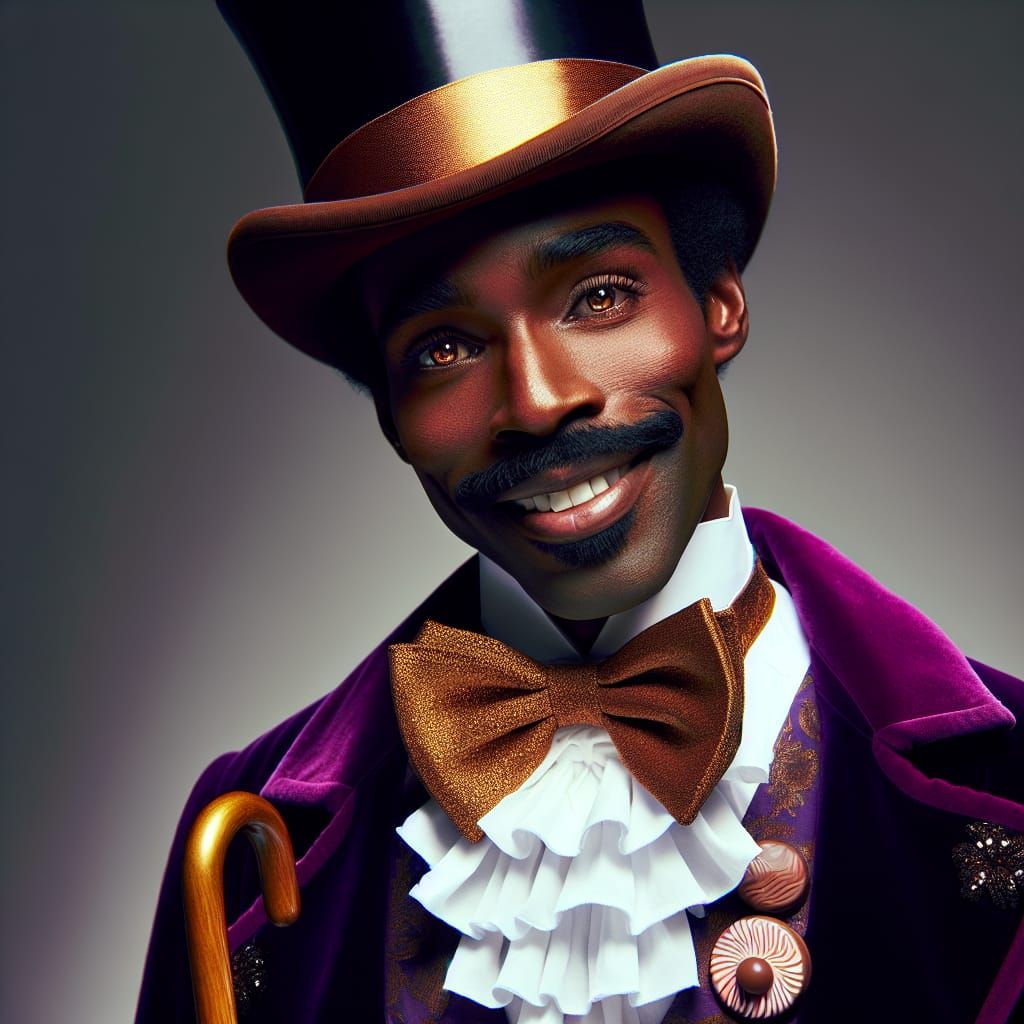 Black Willy Wonka Embodies Whimsical Charm