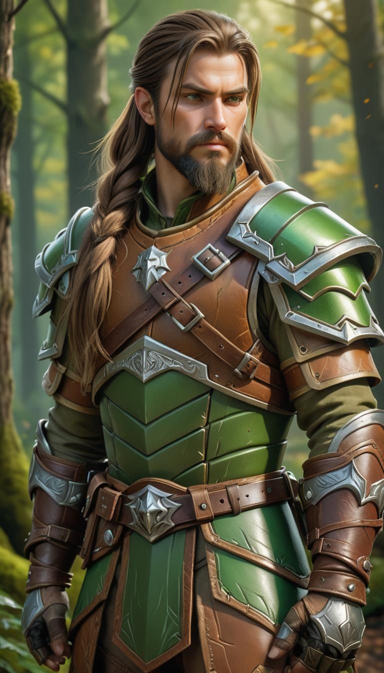 Human Ranger in Forest, Warcraft Style, 8K