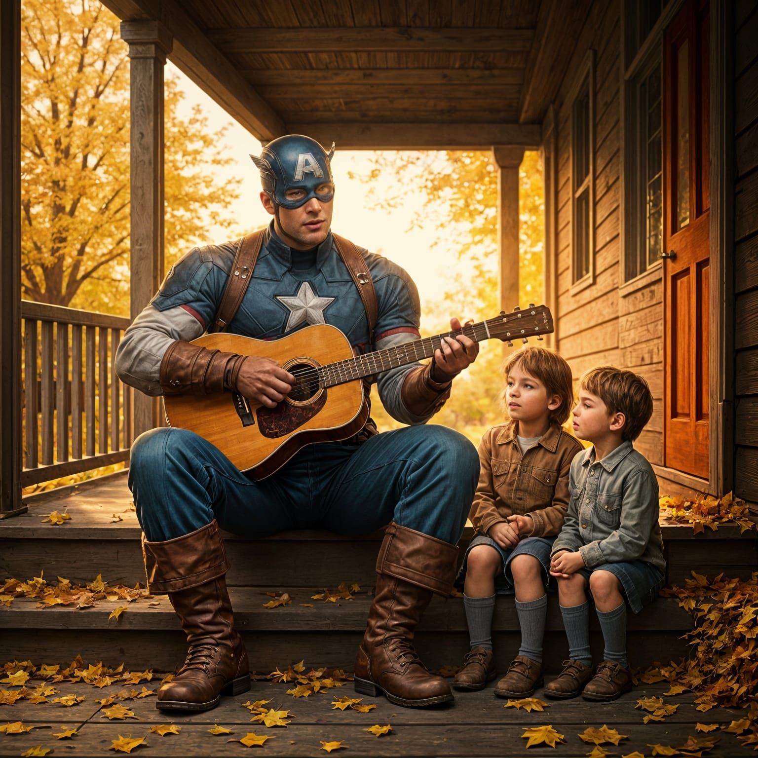 Captain America's Autumn Serenade