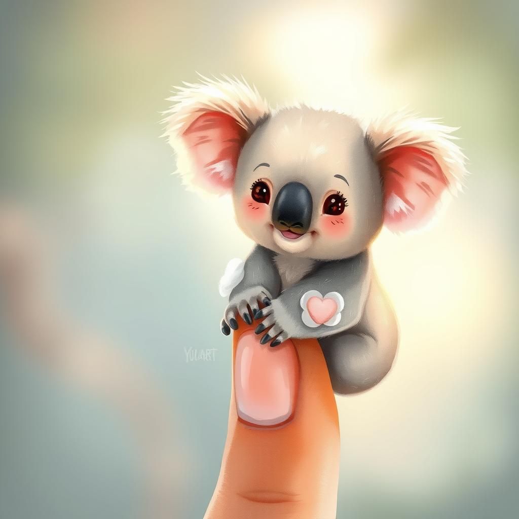 an adorable little miniature koala