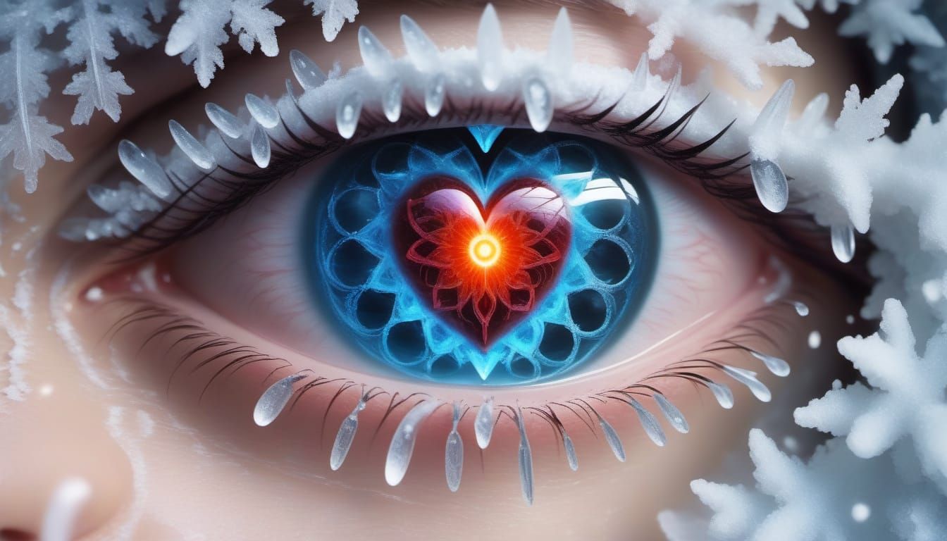 Icy Eyes: A Winter Soul Weeping