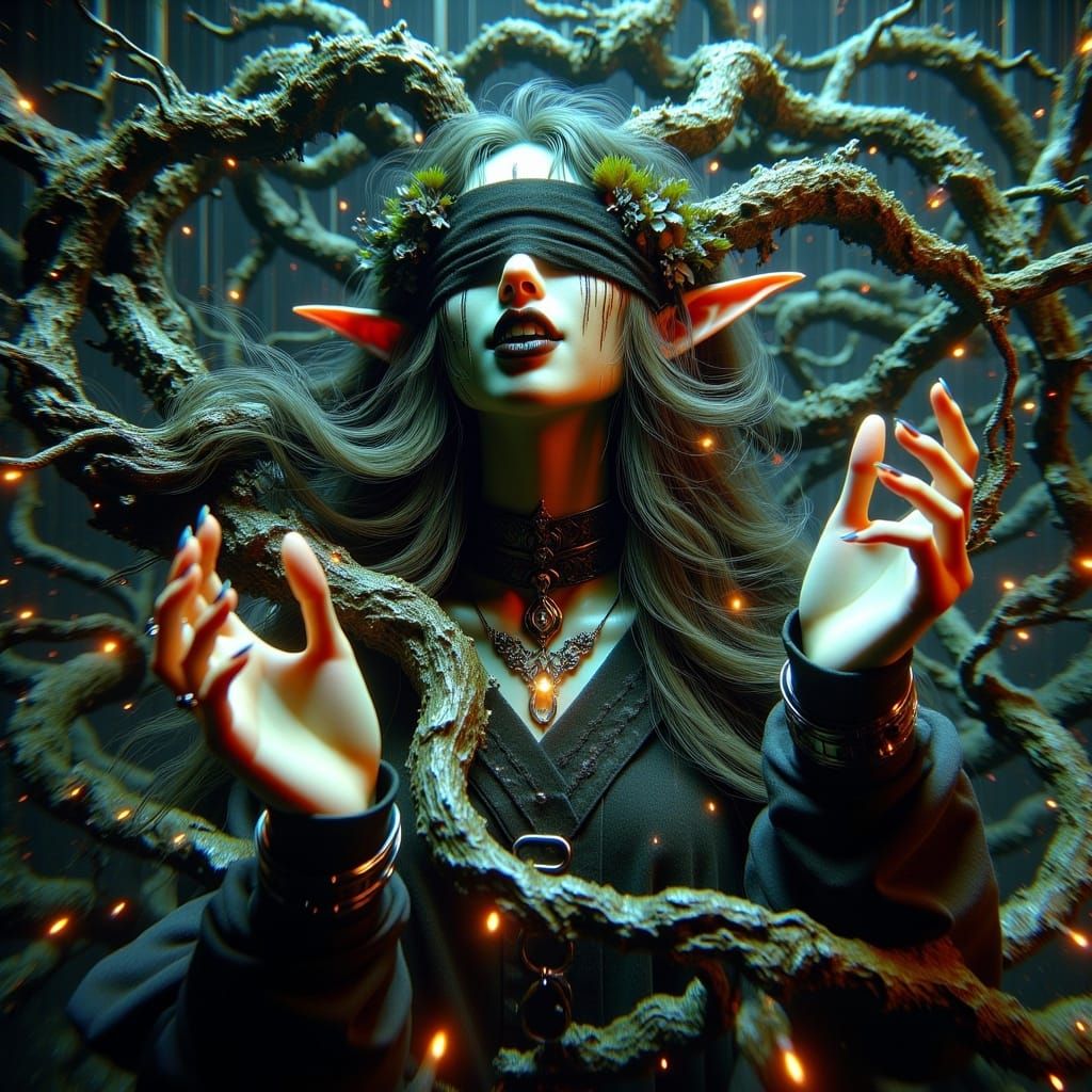 Sorceress Summons Living Bridge with Vines