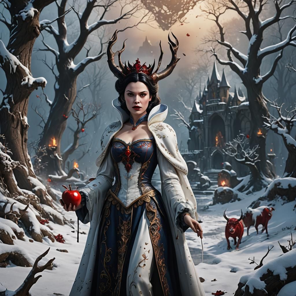 Snow White as the Devil: Fantasy Concept Art