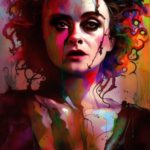 Inksplash Portrait of Helena Bonham Carter