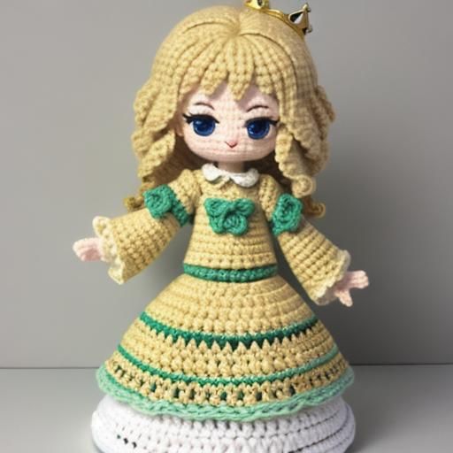 Crochet Blonde Princess Doll