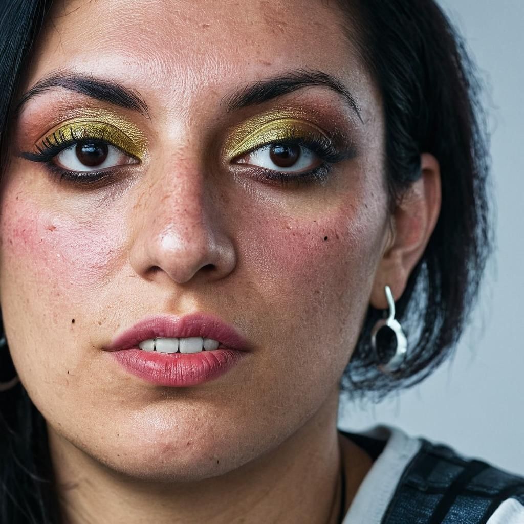 Emo Girl Portrait in Professional Photography Style