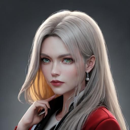 Vibrant Portrait with Gold Jewelry in 8K