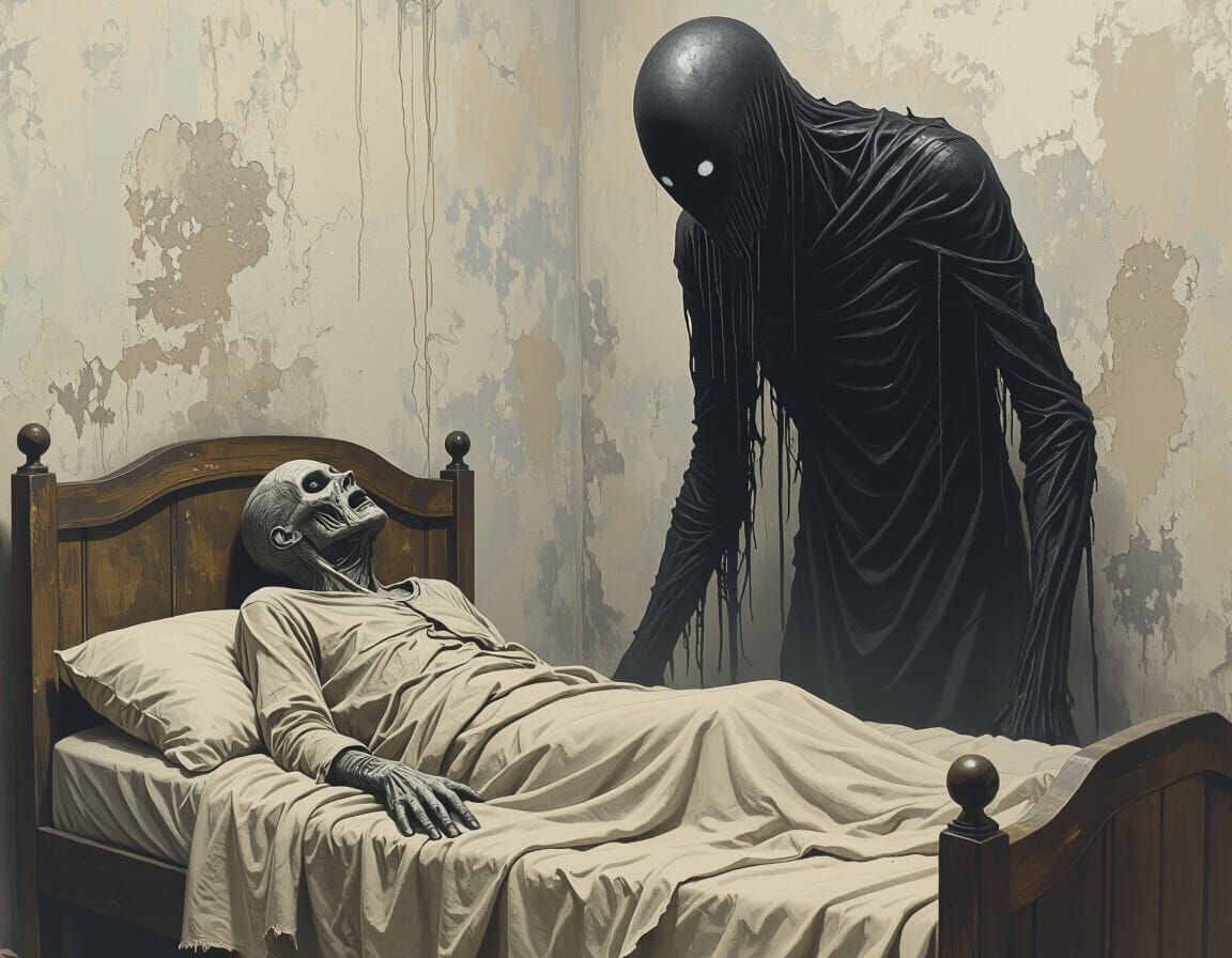 Terrifying Figure and Entity in Dark Horror Style