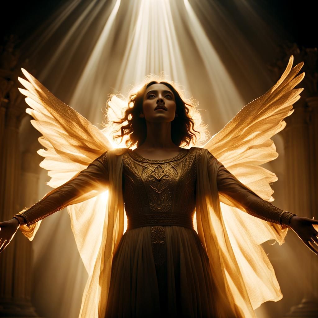 Radiant Divine Being in Ethereal Light