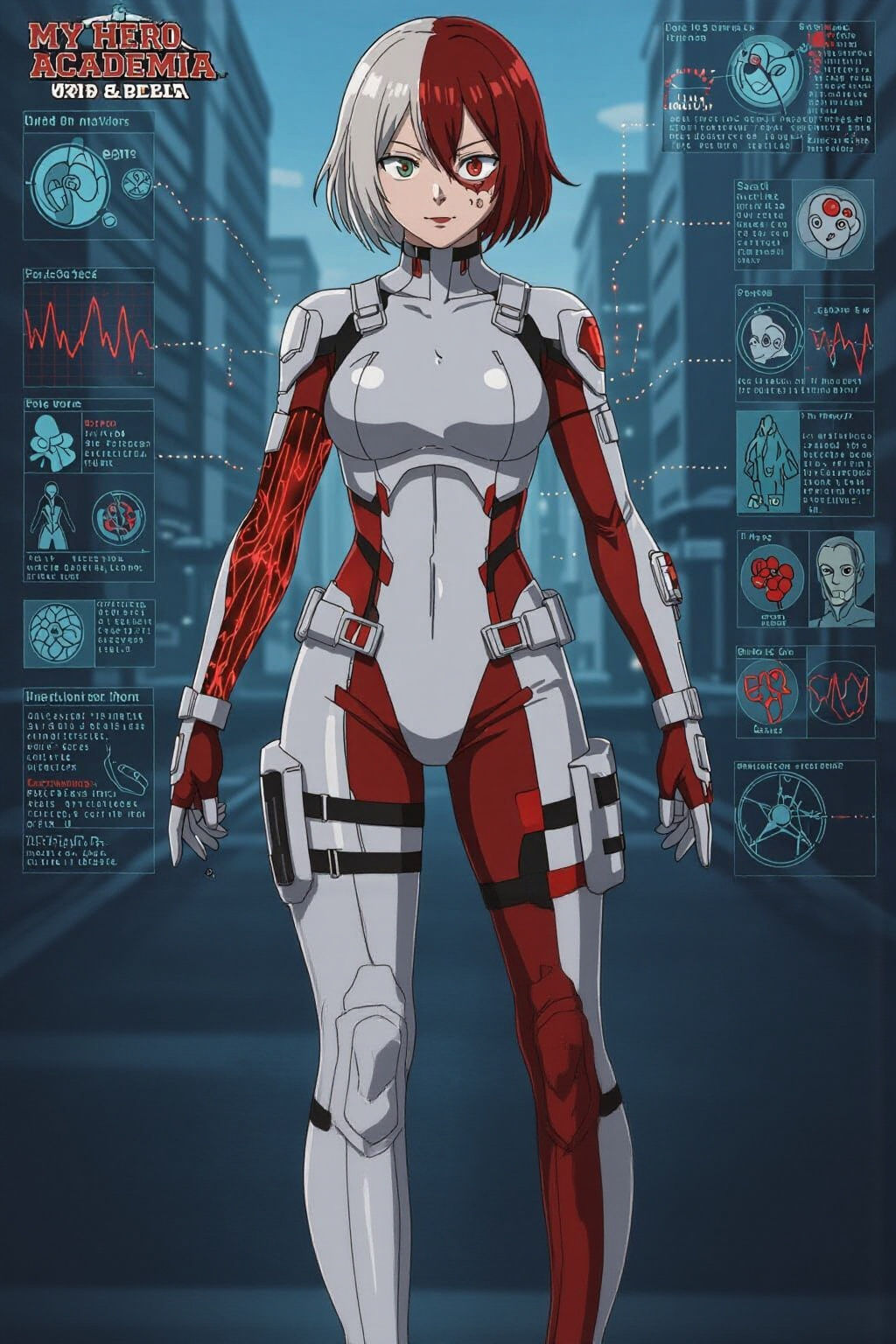 Heroic Woman in Medical Bodysuit as My Hero Academia Concept...