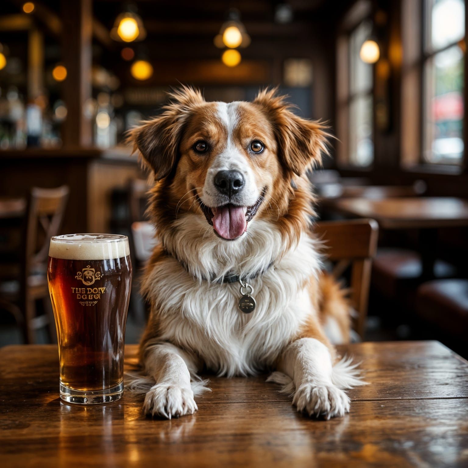 Charming Pub Dog at Rest