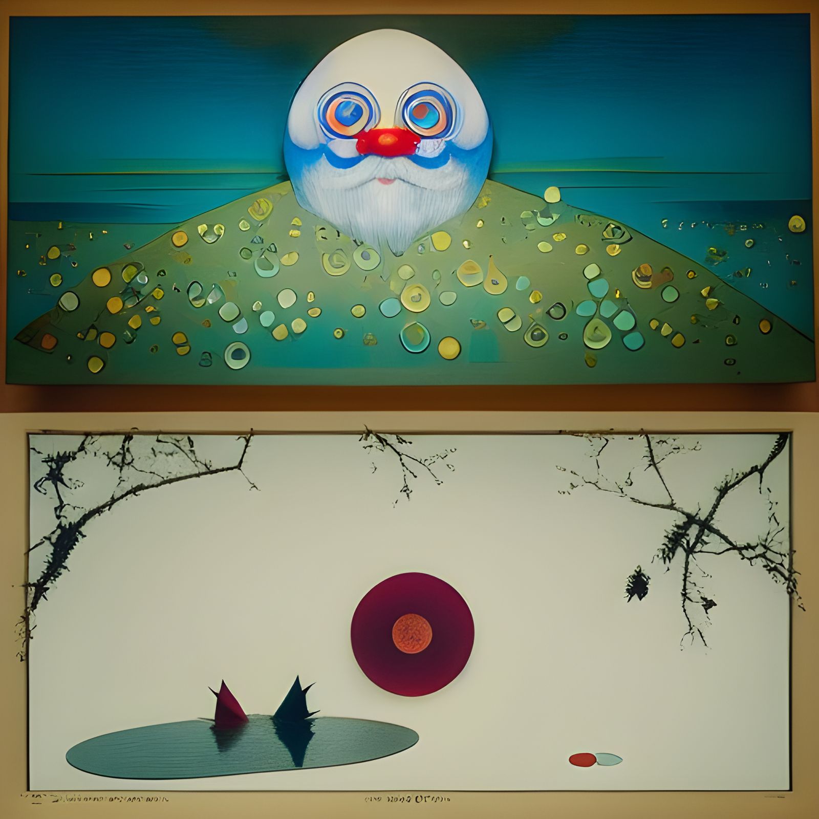 Surreal Paper Forest Dreamscape with Origami Birds