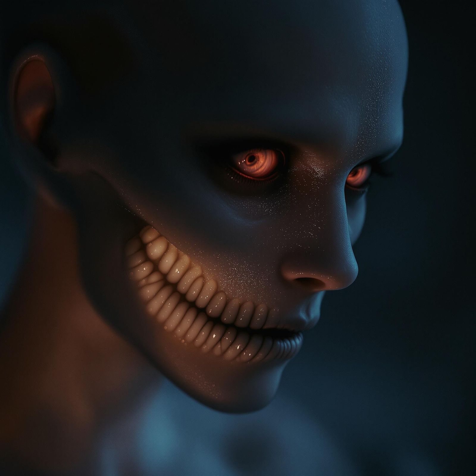 Skeletal Humanoid Portrait in Cinematic Style