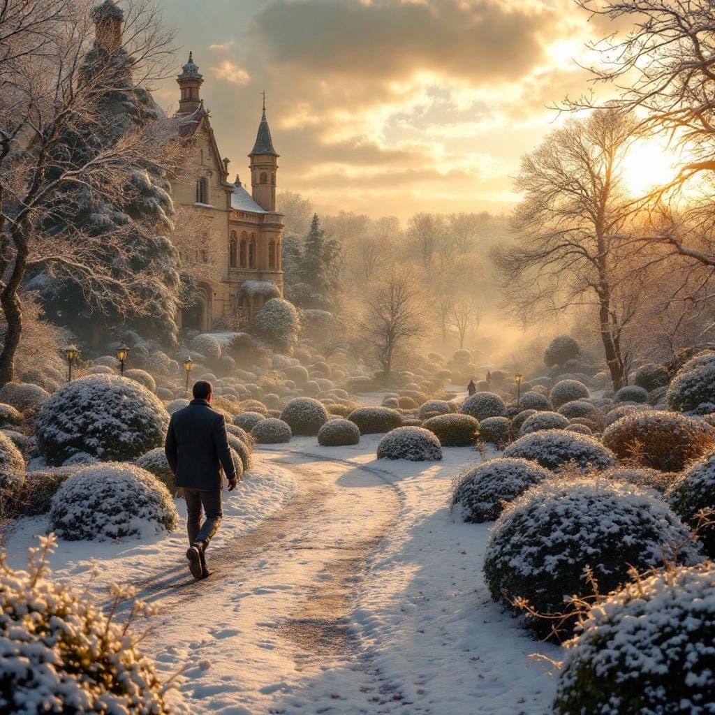 Winter at Marqueyssac Gardens: A Digital Masterpiece